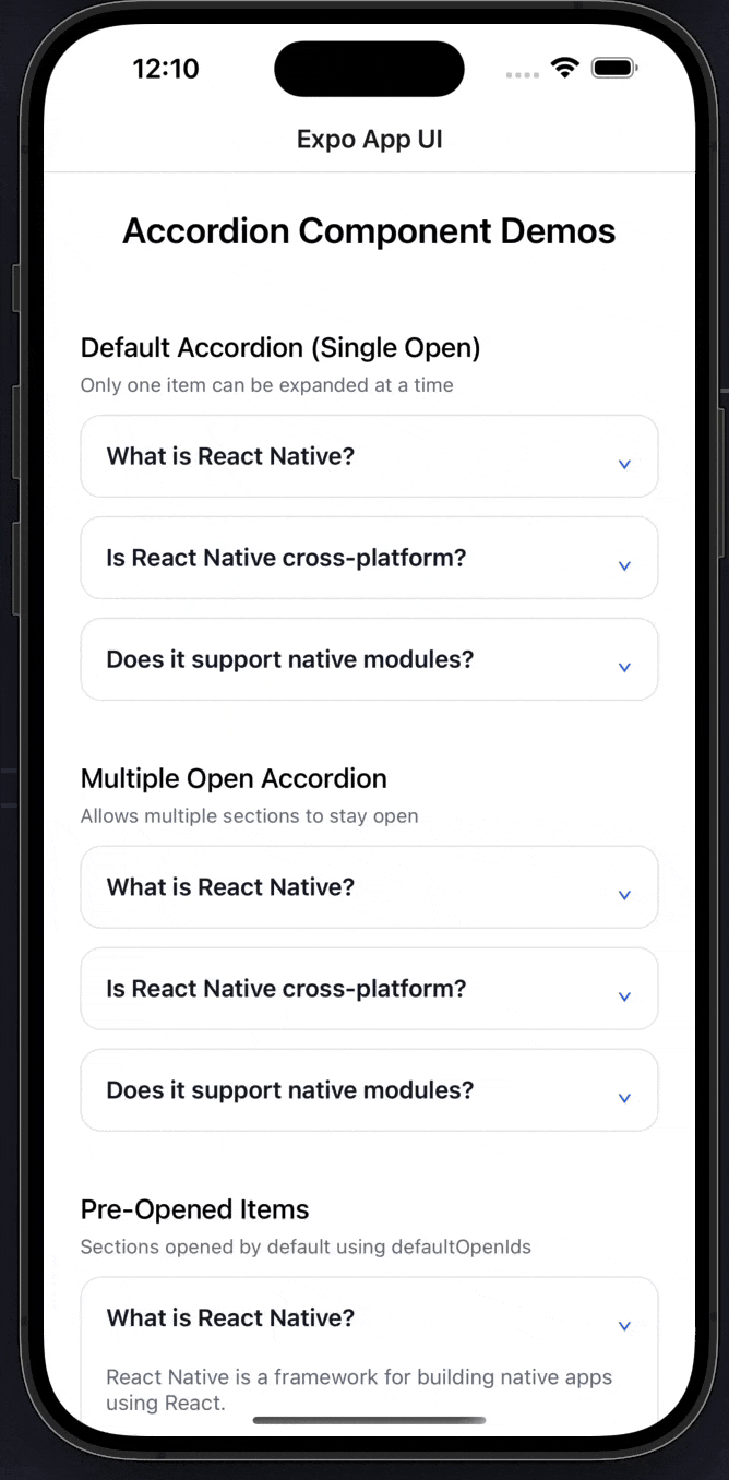 Accordion Component Example