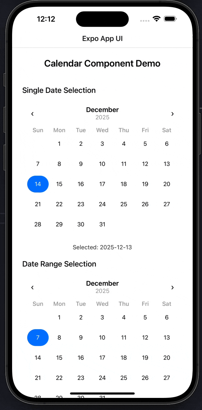Birthdate Picker Component Example